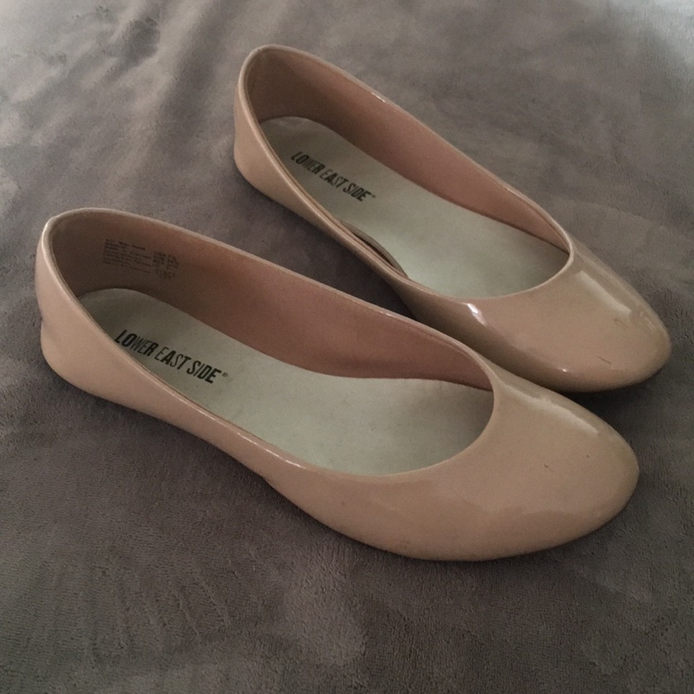 Beige flats